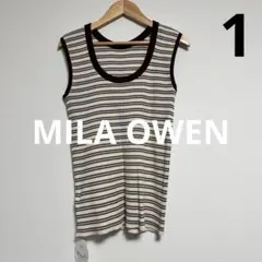 【新品】Mila Owen(ミラオーウェン) ノースリオーガニックリブニット1のサムネイル