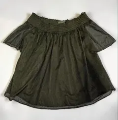 ZARA TRAFALUC オフショルダー トップス ブラック Sのサムネイル