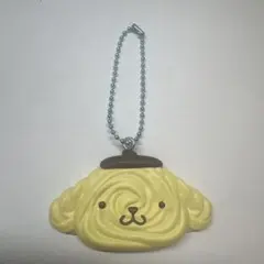 ポムポムプリン ボールチェーン付きラバーキーホルダー