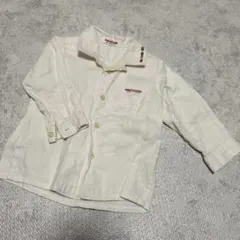 【レア】オールドミキハウス　ビンテージレトロ　ロゴ　長袖シャツ　80 白