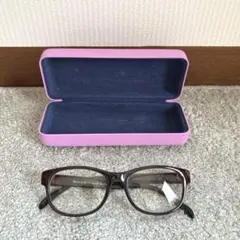 伊達メガネ&Zoffメガネケース　セット