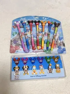 東京ディズニーリゾート 30周年　ボールペン7本セット　クリップセット