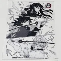 鬼滅の刃　pvc透明マット　原画集　中国限定　冨岡義勇　不死川実弥　時透無一郎