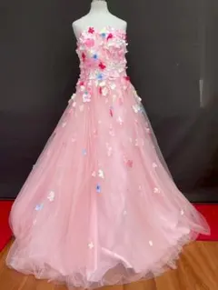 特別セール T-401-19中古ウエディングドレス☆ピンク系⭐︎15TF