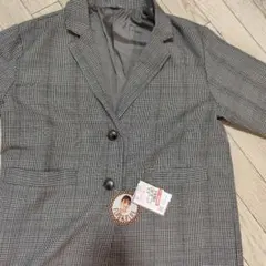 FLASH BLUE チェック柄 テーラードジャケット