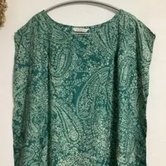 東京カンカン　artipur ￼ノースリーブワンピース、グリーンペイズリー F