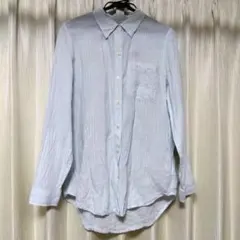 GAP 薄い水色 ストライプ柄 長袖シャツ