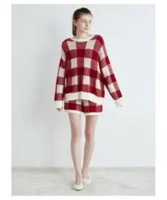 ジェラピケ ギンガムチェックルームウェア トップス