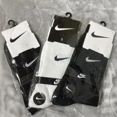 NIKE ソックス 3足セット ブラック ホワイト25-27cmのサムネイル