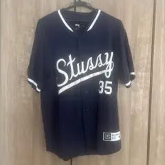 STUSSY ベースボールシャツ ネイビー Mのサムネイル