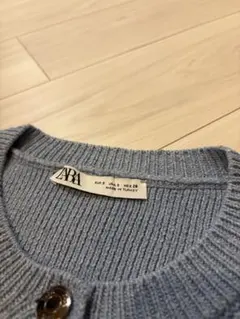 ZARA ライトブルー ボタン付きベスト