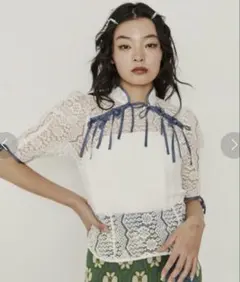 pameo pose Ivy Blouse ブラウス レース リボンのサムネイル