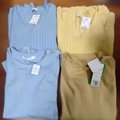 水色・黄色ニット 4点セット
