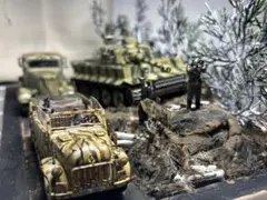 戦車ジオラマ 1/48 ドイツタイガー戦車 - メルカリ