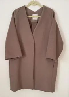 JEANASISジーナシス　ショートビーバーノーカラーコート