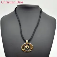 【美品】クリスチャンディオール チョーカー ネックレス ゴールド オーバル型
