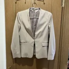 GU ウォッシャブルノーカラージャケットM パンツL セットアップ