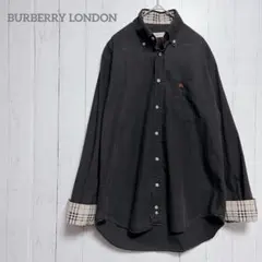 BURBERRY LONDON バーバリー ノバチェックBDシャツ 黒 XSのサムネイル