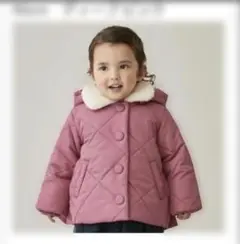 プティマイン 【撥水加工】バックフリル中綿ジャケット