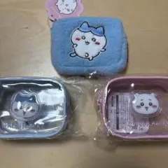 ふわふわミニポーチ ハチワレ　ぷっくりクリアミニポーチ　ちいかわ