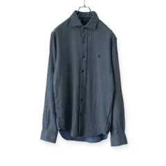 ラルフローレン　スリムフィット　無地　ポニー刺繍　グレー