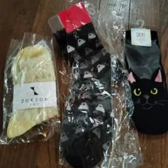 未使用 シースルー ソックス 3セット 23-24 cm