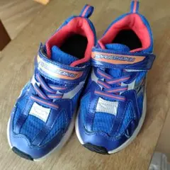 18センチ　瞬足 スニーカー 青/オレンジ