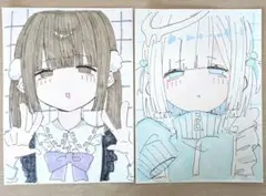 ゆ*】様 手描きイラスト オリジナル 天使 女の子 色紙 アナログ ゆ*。様 オリジナル 手描き イラスト 女の子 天使界隈 量産型 地雷系