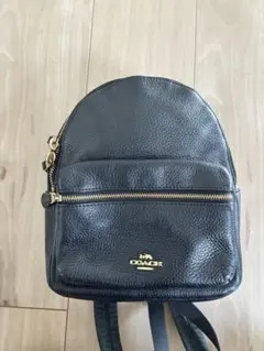 美品　COACH 黒 レザー ミニリュッ