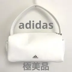 【極美品】adidas ホワイト✖️グリーン　ハンドバッグ　ゴルフバッグ