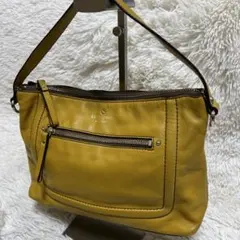 Kate spade ハンドバッグ　ワンショルダー　イエロー　レザー