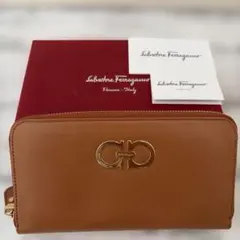 箱付き】エンポリオ アルマーニ 長財布 ラウンドジップ ブラウン