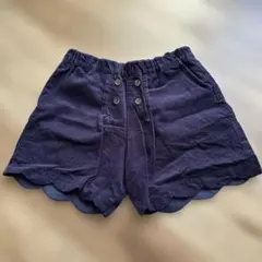 アプレレクール　ネイビー スカラップヘム ハーフパンツ 130