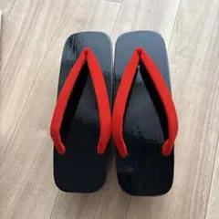 黒赤伝統木製下駄