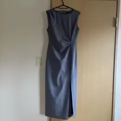 ZARA ドレープミディワンピース M (9~11 号) | グレーマール
