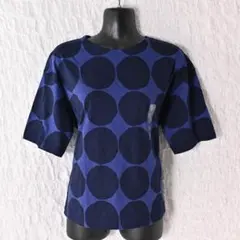 W1 新品 Women S ユニクロ マリメッコ 半袖Tシャツ ラシィマット 紺のサムネイル