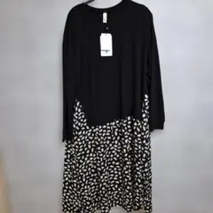JUNOAH 新品 ワンピース レイヤード サイズL春