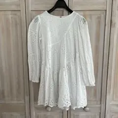 ZARA レース刺繍ティアード　ワンピース 140cm