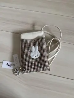 miffy スマホショルダーバッグ チェック柄