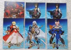 Fate/EXTELLA fgo イラストカード 6点