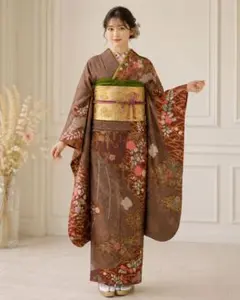 正絹振袖フルセット　　身丈-約164.5cm　裄丈-約66cmのサムネイル