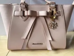 Samantha Vega トートバッグ ピンク リボン チャーム付のサムネイル