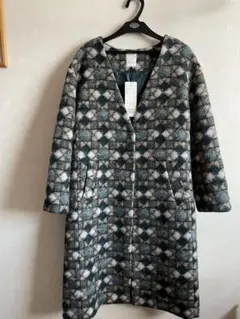 未使用タグつき　ノーカラーコート冬コート