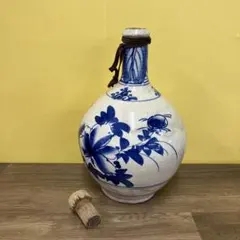 瀬戸焼 ウィローパターン扁壺 36cm 昭和初期～中期 - メルカリ