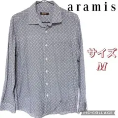 aramis 長袖シャツ 総柄 ネイビー Mのサムネイル