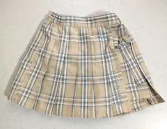 Lindiha ベージュ系チェック プリーツスカート風キュロット