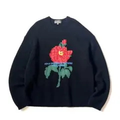 【美品】シュプリーム×yohji yamamoto　ニット セーター　花柄　Lのサムネイル
