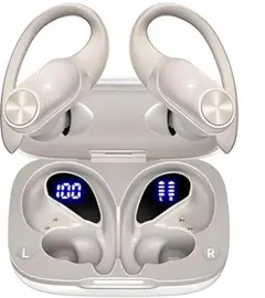 耳掛けフックワイヤレスBluetooth5.4イヤホン　ワンタッチ　ヘッドセットのサムネイル