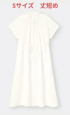 GU バンドカラーシャツワンピース　丈短め