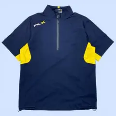 RLX ラルフローレン ストレッチ ハーフジップ シャツ S ネイビー ゴルフ